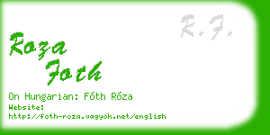 roza foth business card